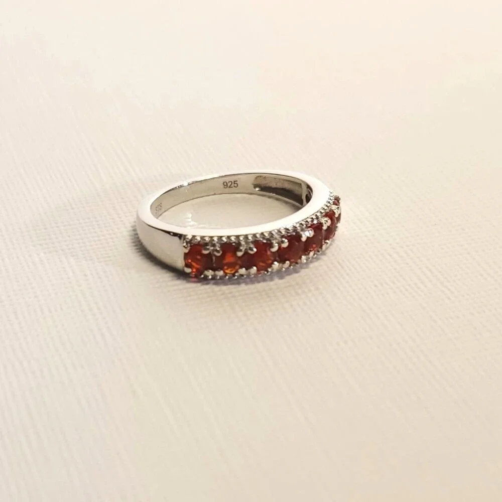 Fire Opal Band Ring Size 6
